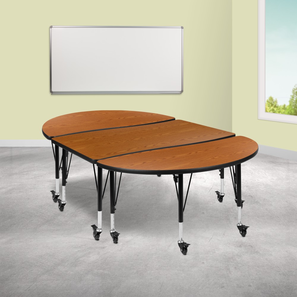 Flash Furniture Oval Wave Flexible Thermal Laminate 3-Piece