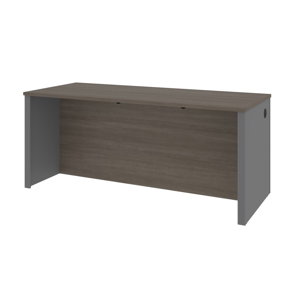 Bestar Prestige + 72”W Computer Desk Shell, Bark