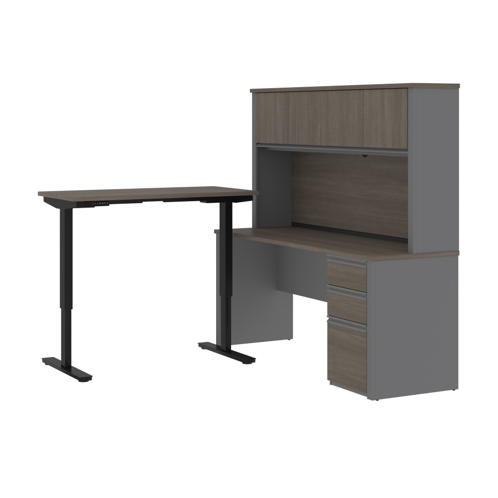 Bestar Prestige + 72"W L-Shaped Standing Corner Desk