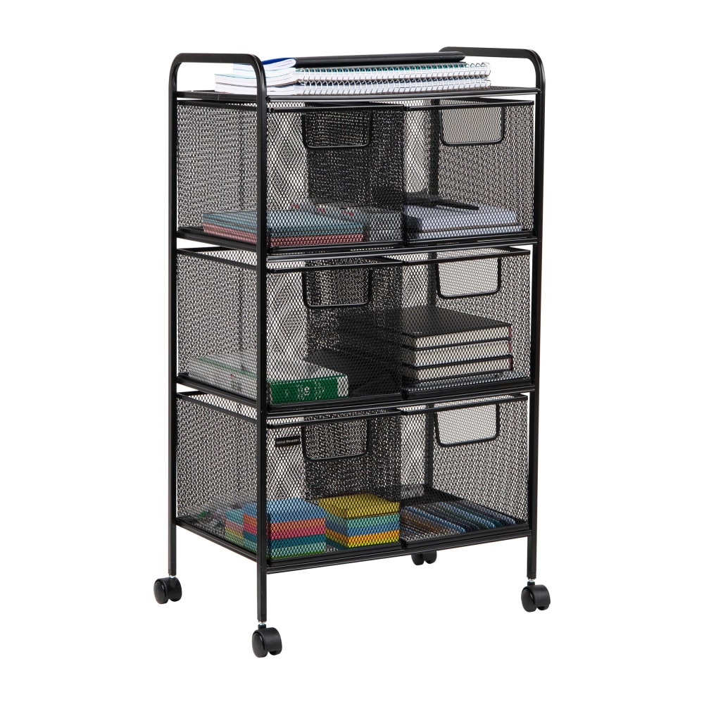 Mind Reader Multipurpose Rolling Cart with Drawers Office