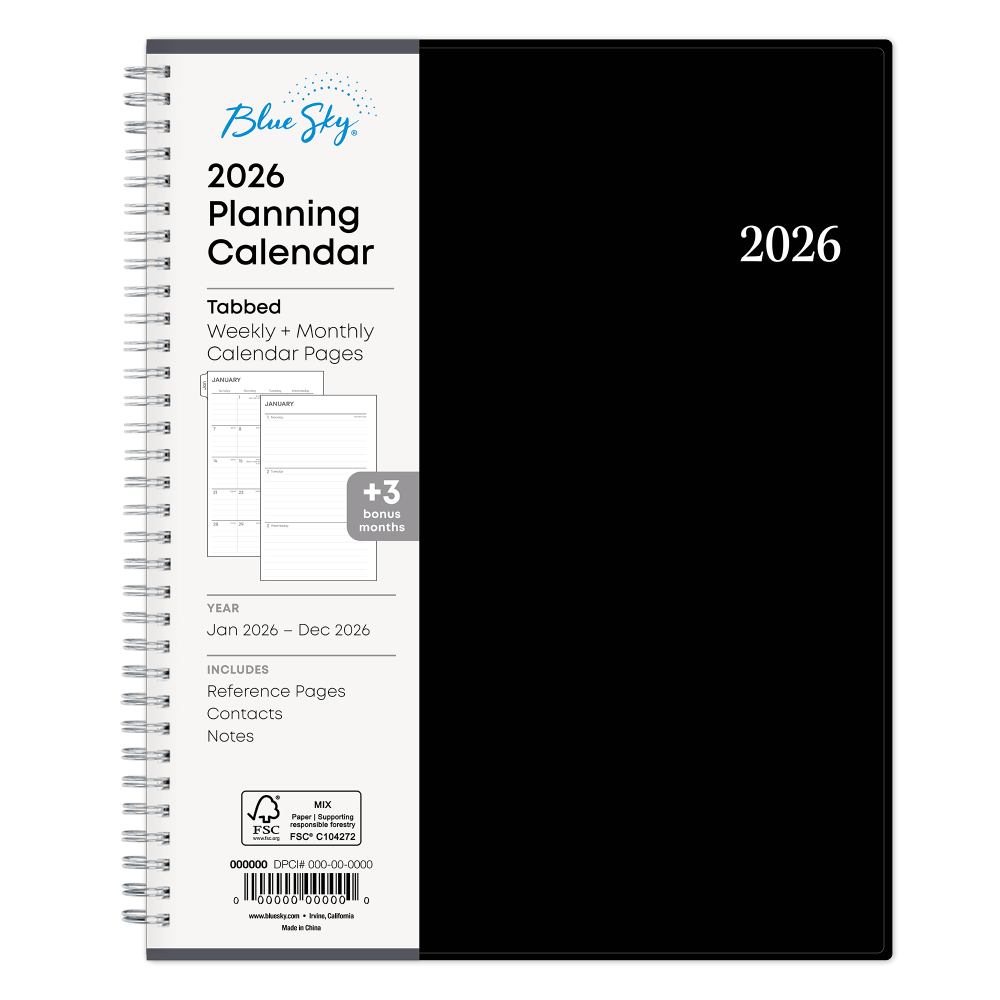 2026 Blue Sky Monthly Planner, 8-1/2" x 11”,