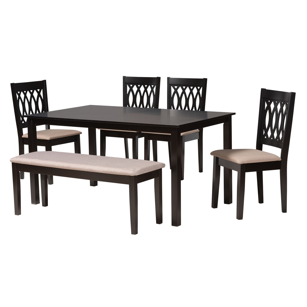 Baxton Studio Florencia Modern Fabric/Finished Wood 6-Piece