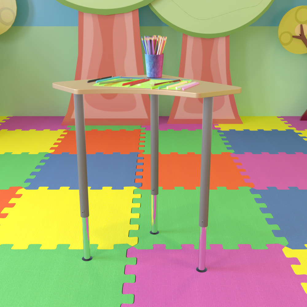 Flash Furniture Triangular Collaborative 32"W Student Desk,