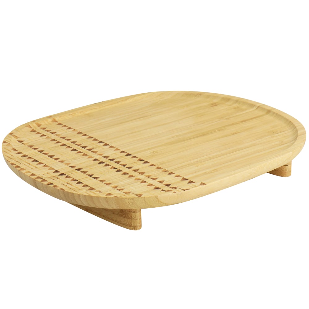 Gibson Home Sadler Serving Tray, 13-1/2", Brown