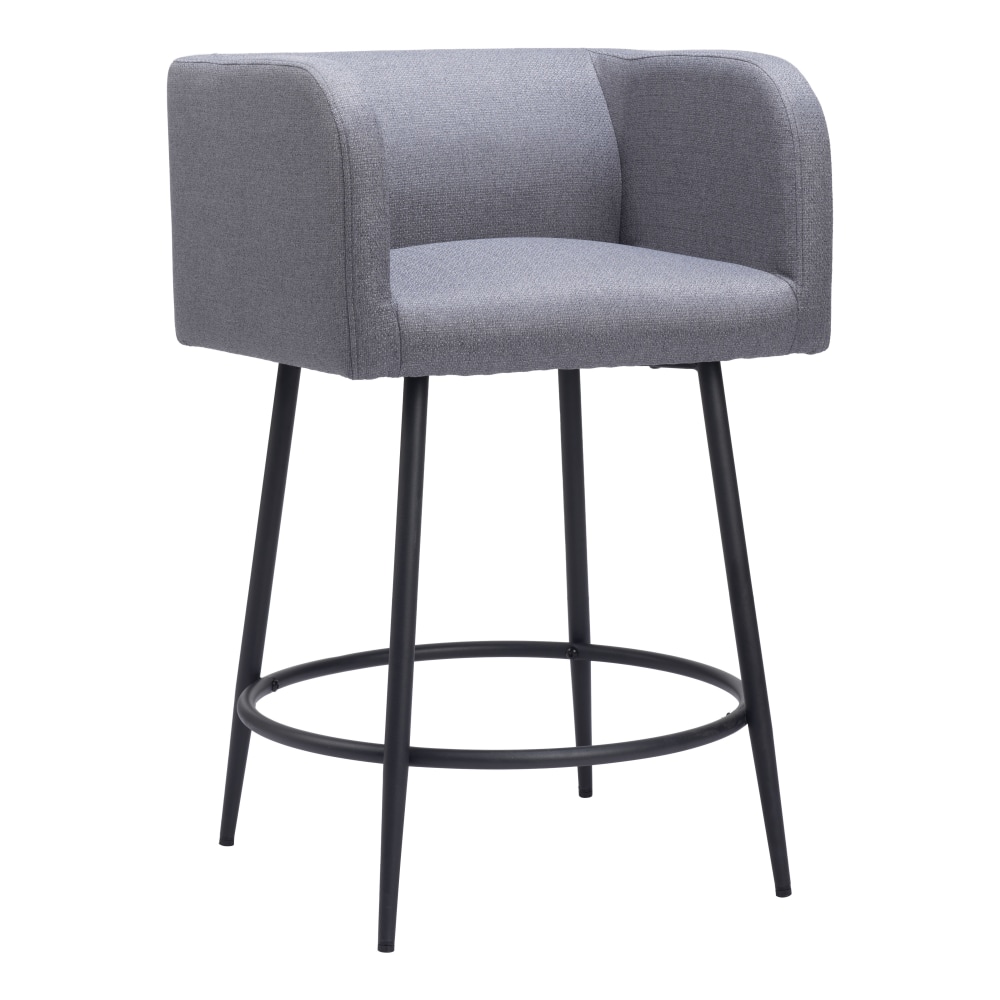 Zuo Horbat Counter-Height Stools, Gray, Set Of 2