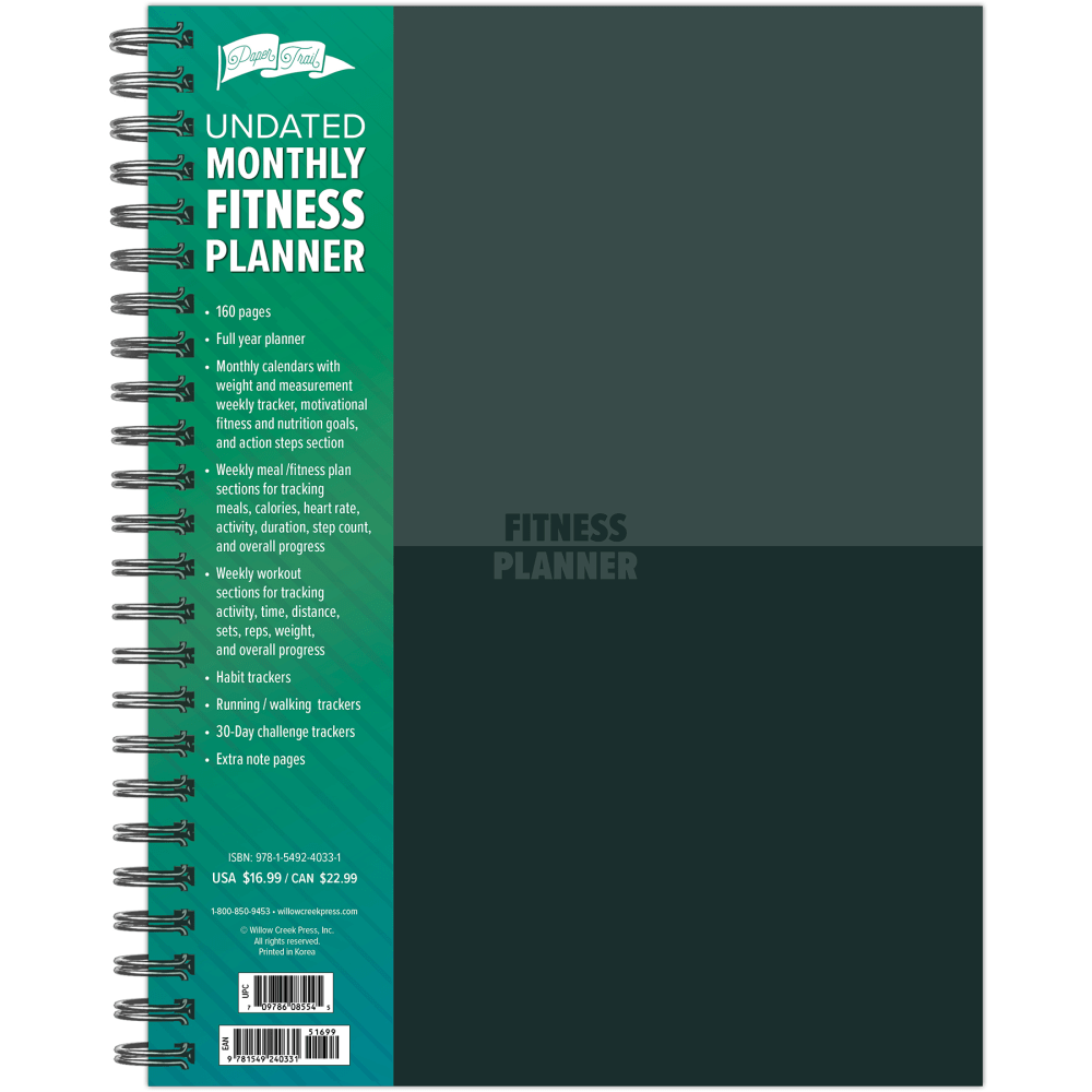 Willow Creek - Fitness planner - week/month to