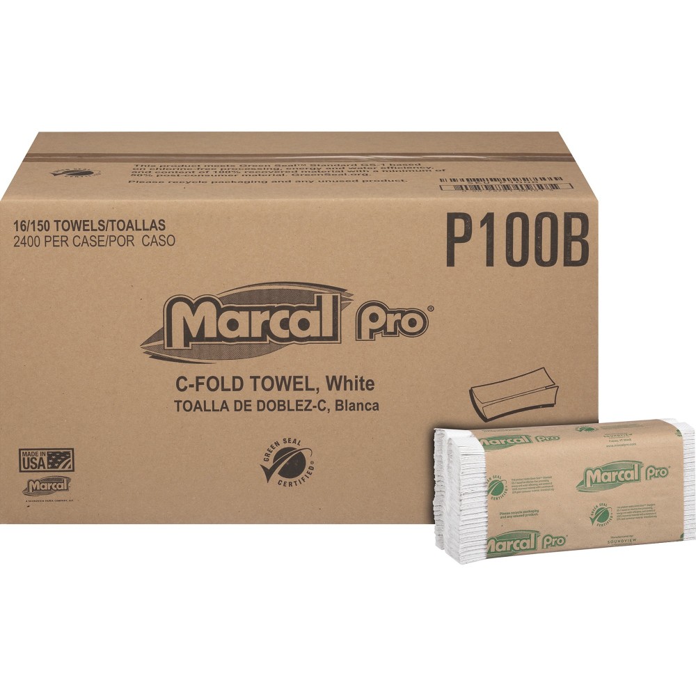 Marcal Recycled C-Fold Paper Towels - 1 Ply