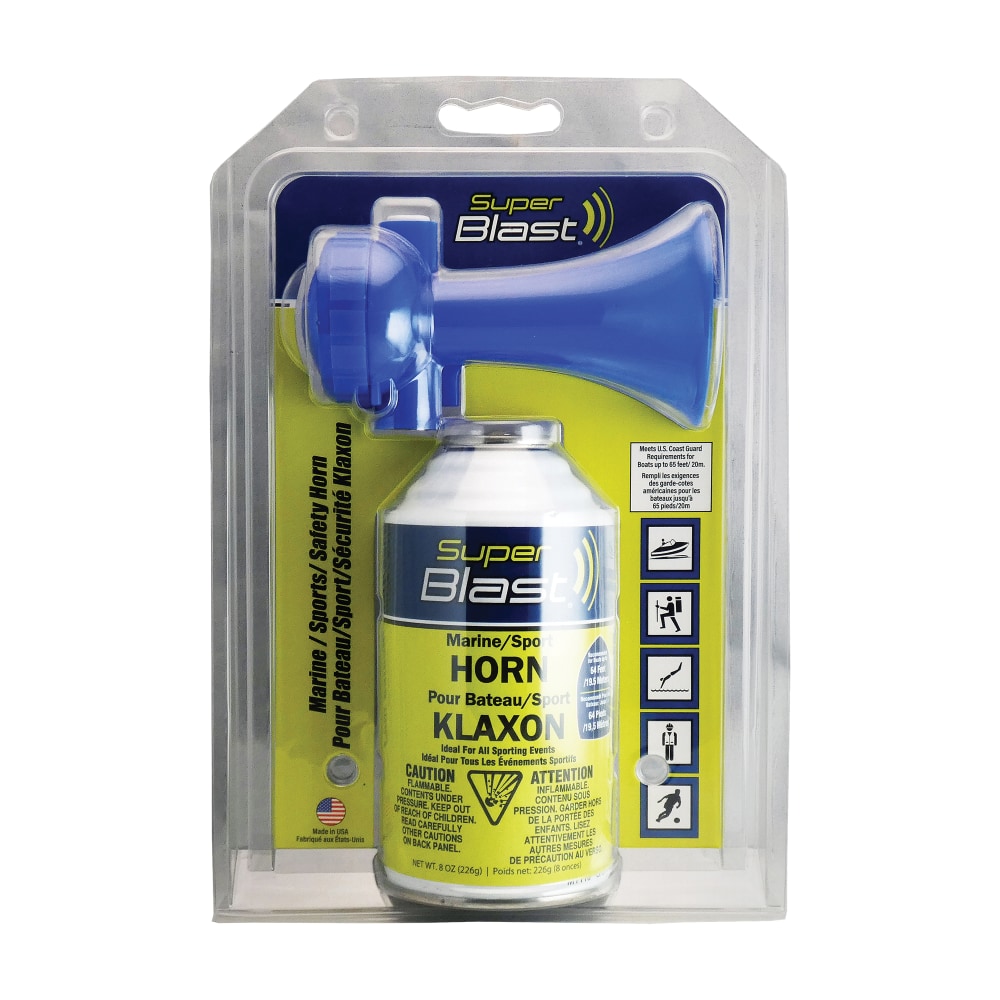 Super Blast™ Air Horn, 8oz, Blue/Yellow