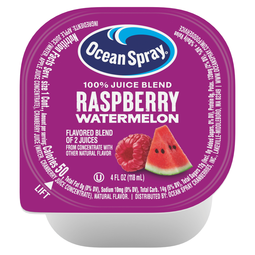 Ocean Spray Raspberry Watermelon 100% Juice Blend, 4