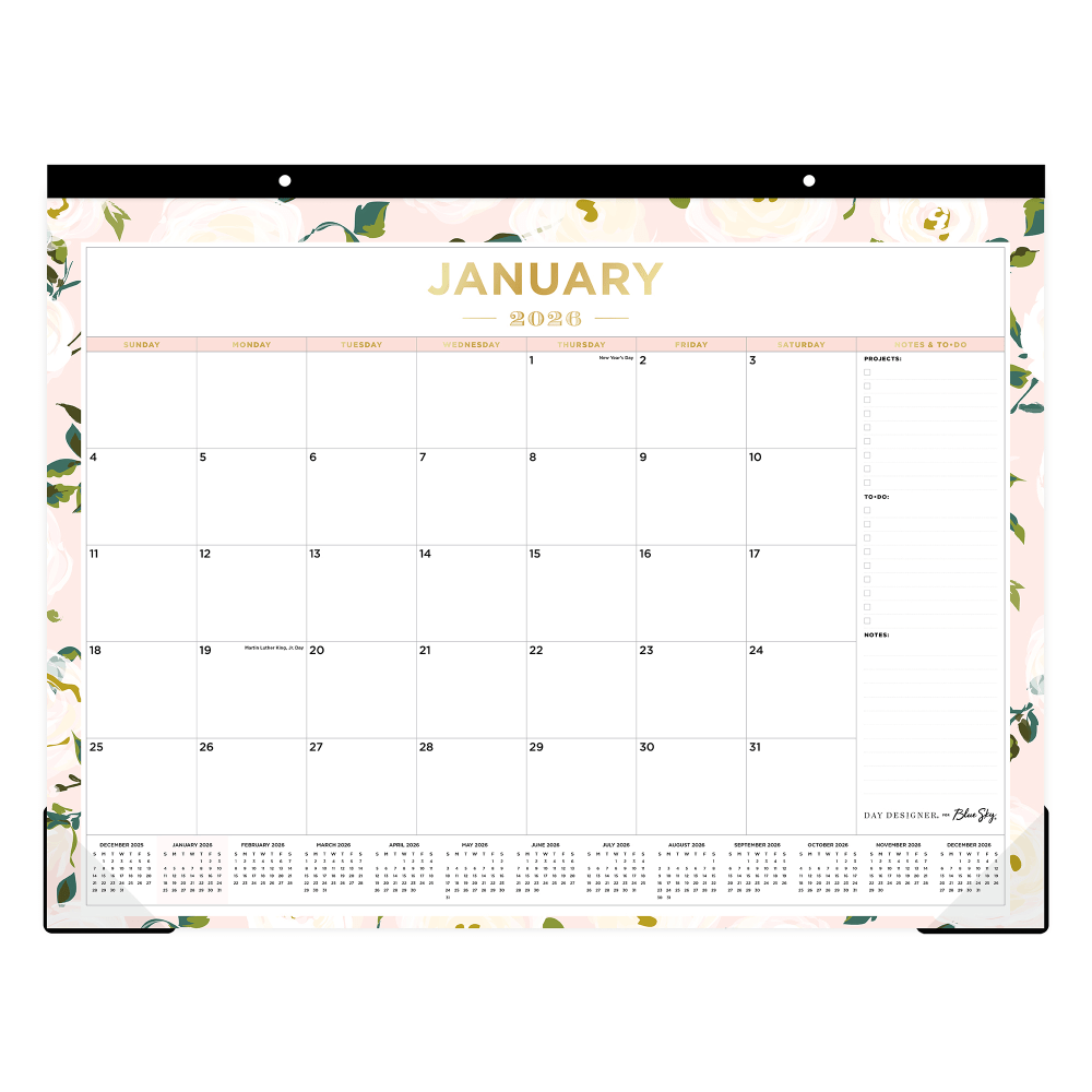 2026 Blue Sky Day Designer Desk Pad Calendar,