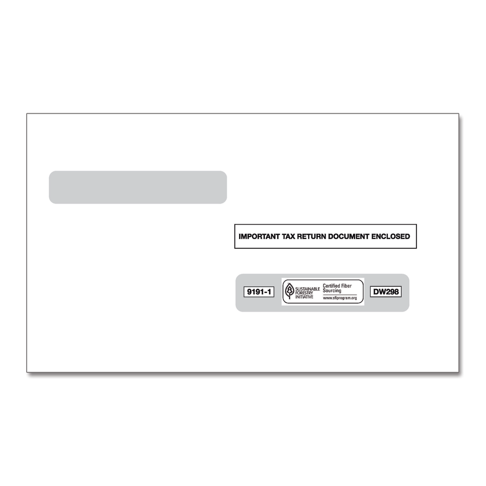ComplyRight® Double-Window Envelopes For W-2 (5214) Tax Forms,