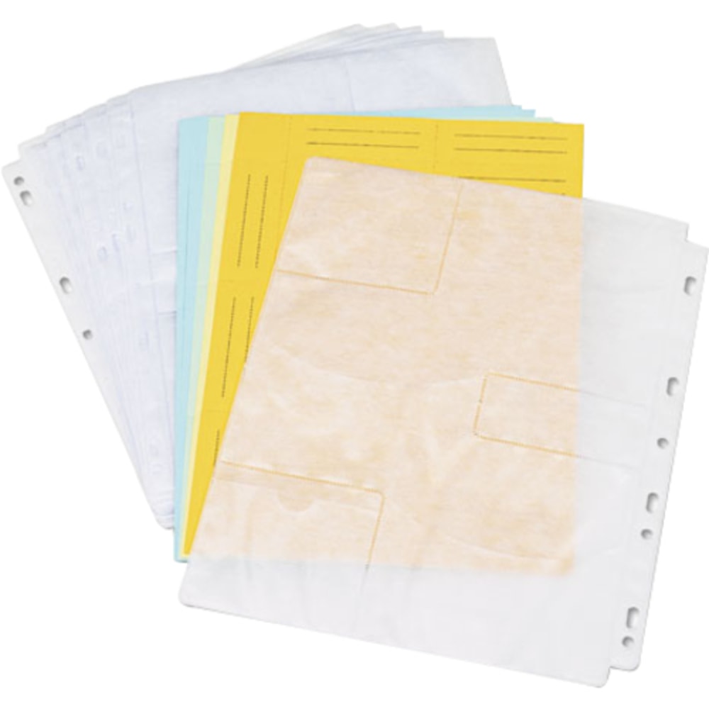 Innovera Two-Sided CD/DVD Pages for Three-Ring Binder, 10/Pack