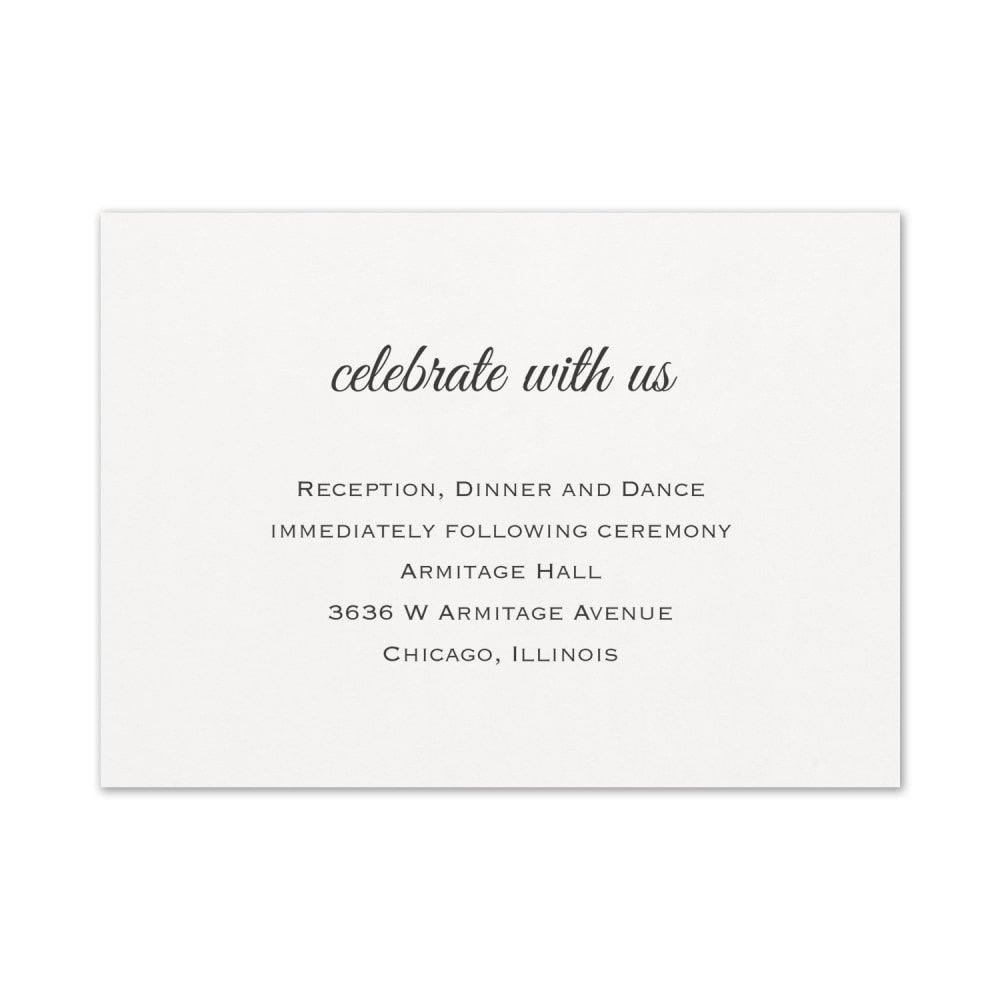 Custom Shaped Wedding & Event Reception Cards, 4-7/8"