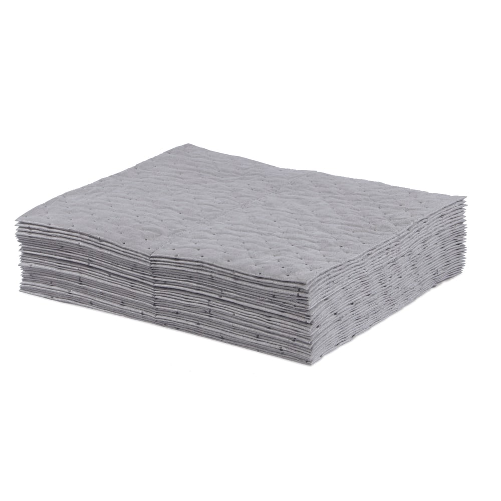 Hospeco TaskBrand® Universal Sorbent Pads, Gray, 15" x