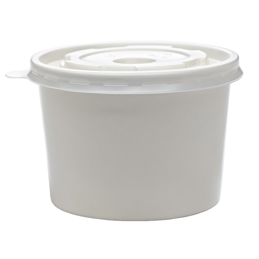 Highmark® Paper Soup Containers with Lids, Disposable Paper