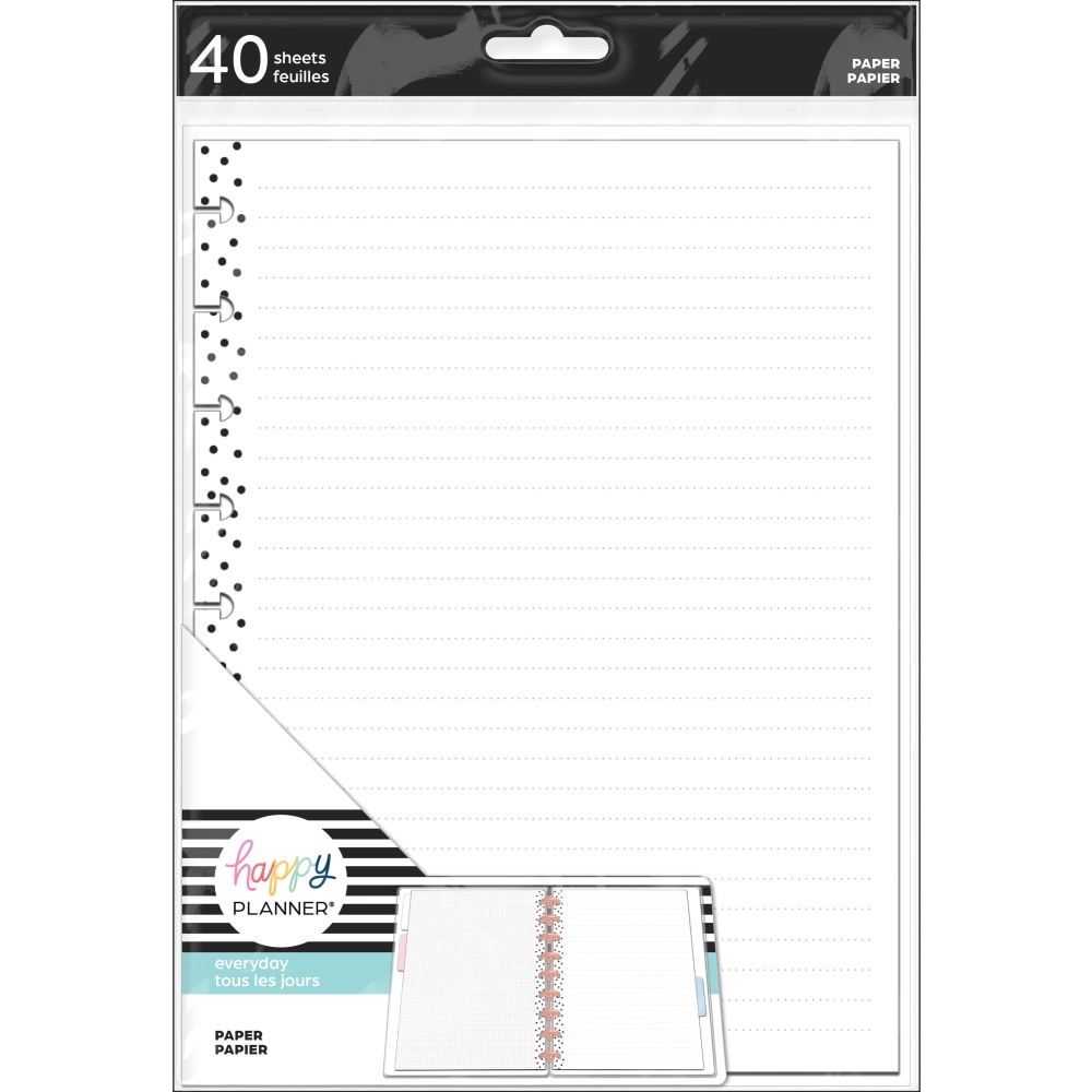 Happy Planner Classic Filler Paper, 40 Sheets, 7"