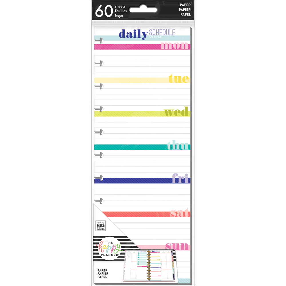 Happy Planner Refill Big Half-Sheet Filler Paper, 4-1/8"