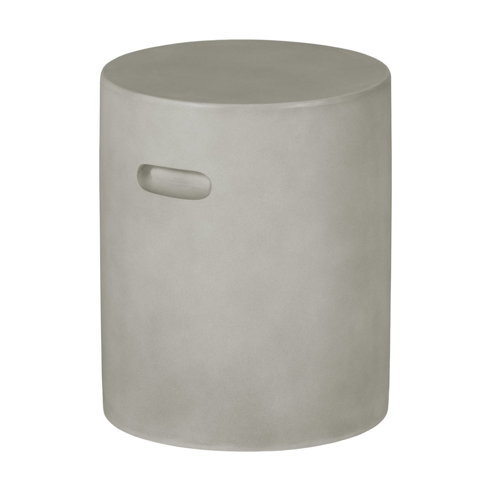 South Shore Bellulo Cylindrical Side Table, Greige