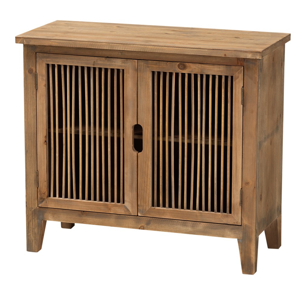 Baxton Studio 30"W Rustic Spindle Accent Storage Cabinet