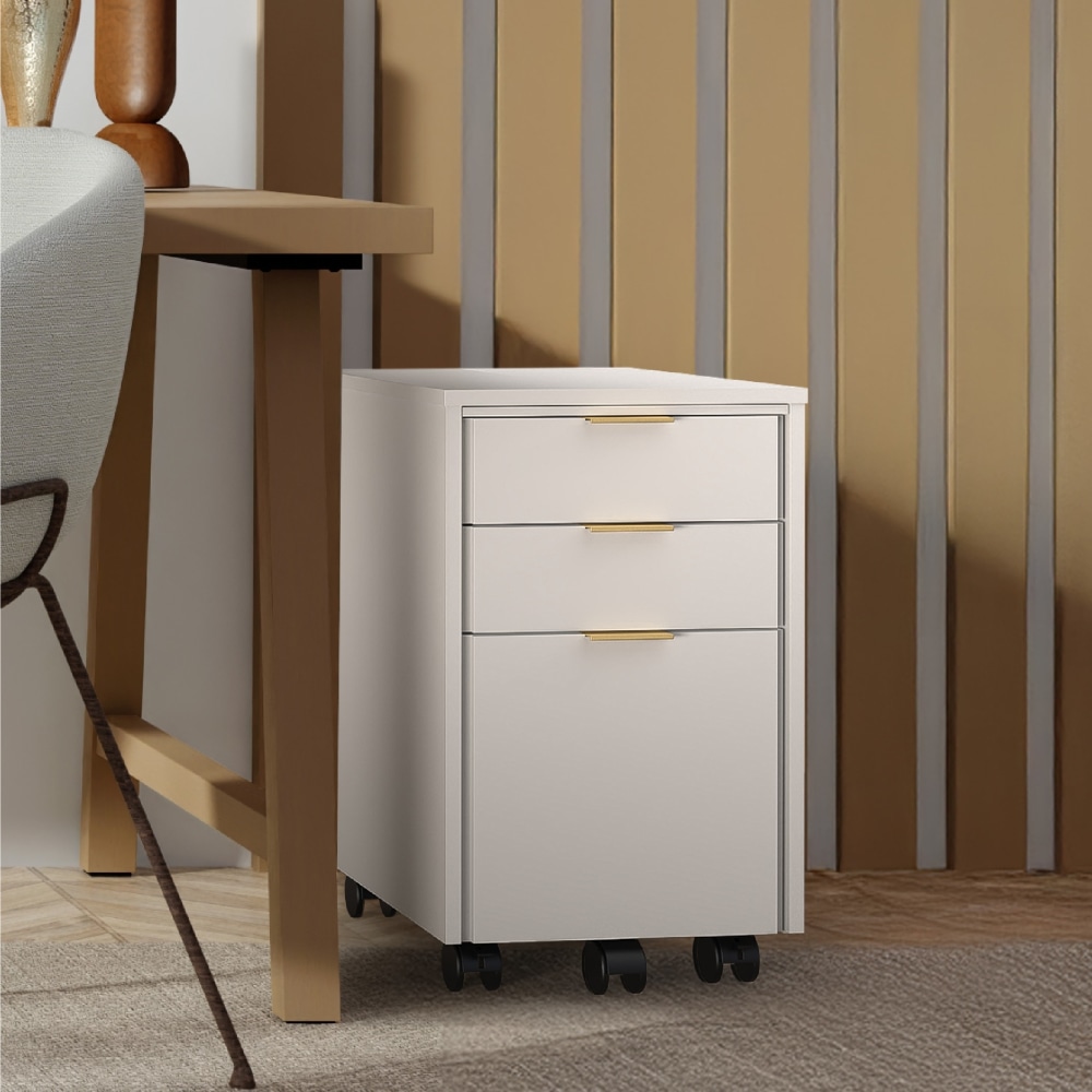 Realspace® 18"D Wood Vertical 3-Drawer File Cabinet, Cannoli