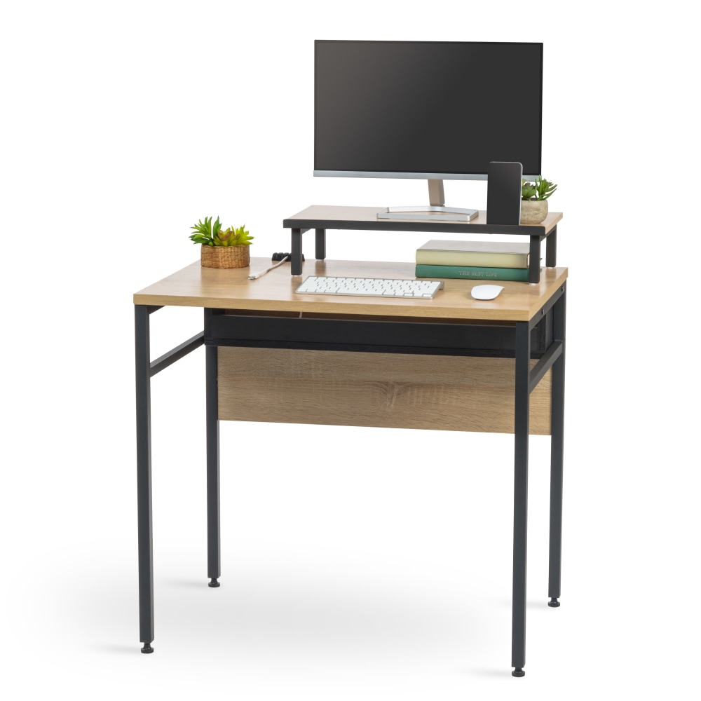 Iris USA® 22”W Computer Desk With Monitor Riser,
