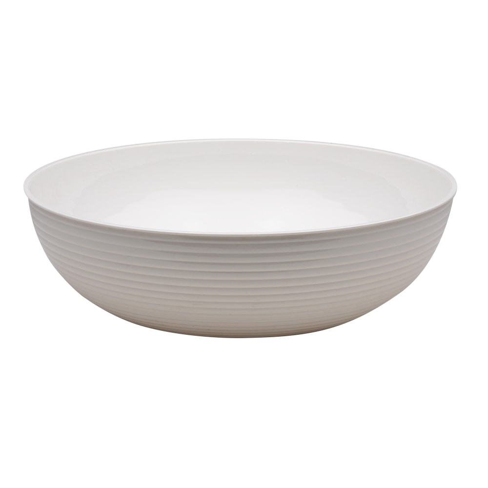 Cambro Camwear Round Ribbed Bowls, 23", White, Set