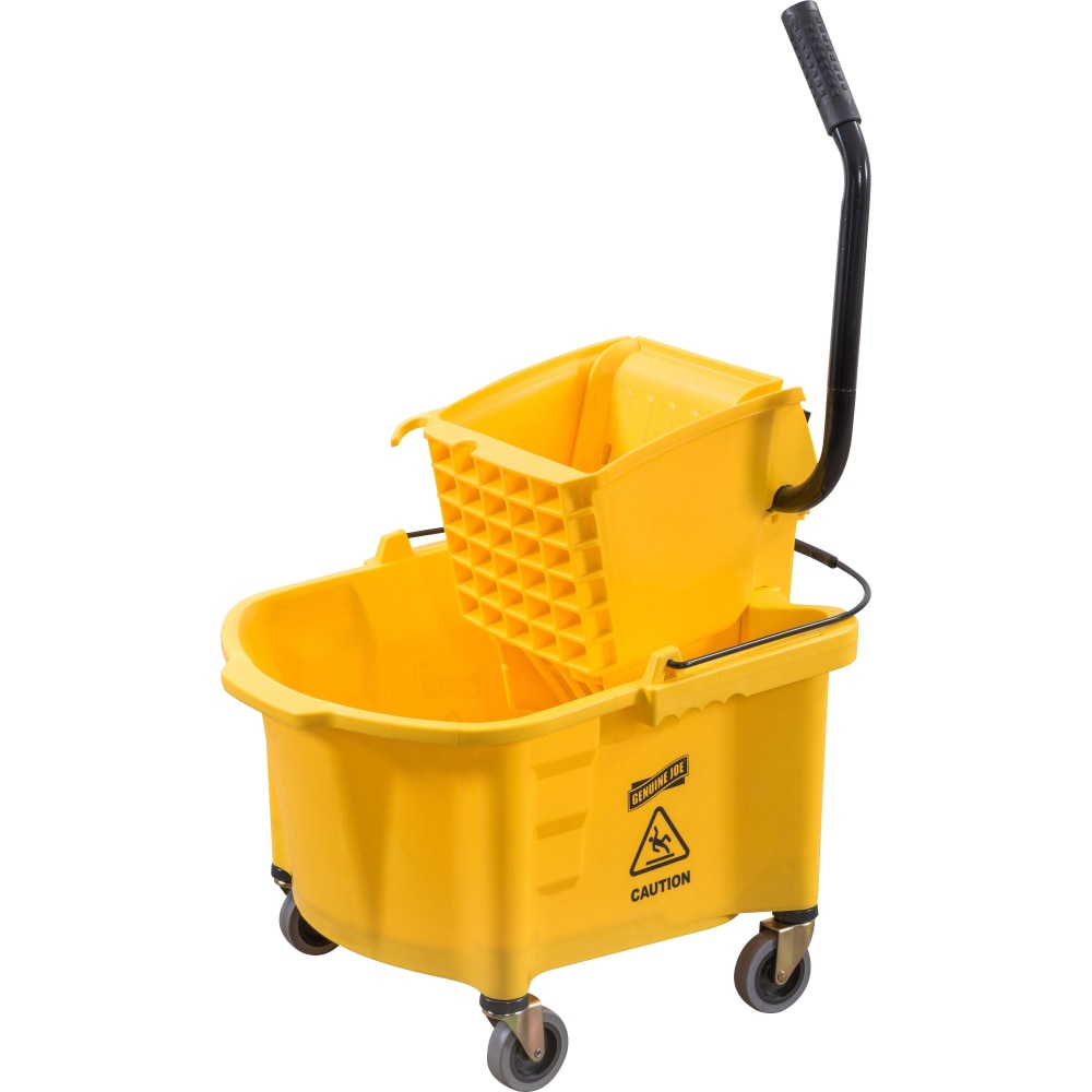 Genuine Joe Splash Guard 26-Quart Mop Bucket/Wringer Combination,