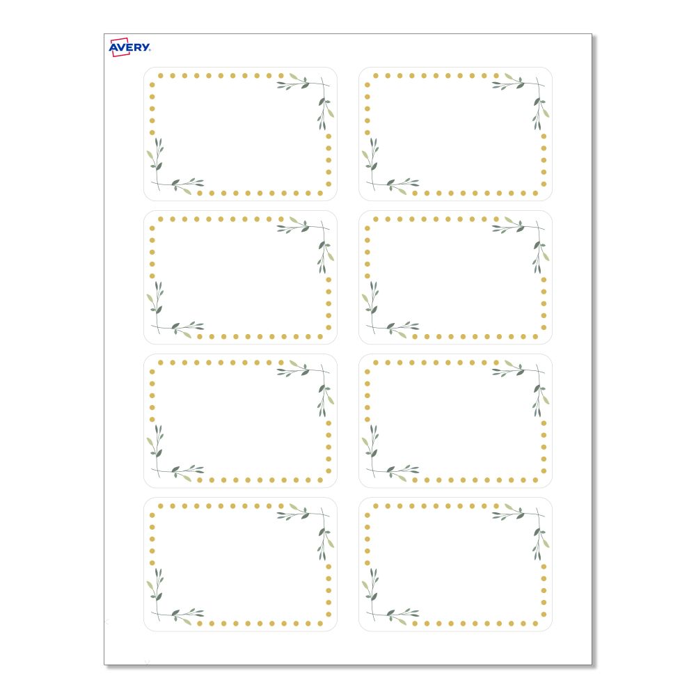 Avery® Adhesive Name Badges, S00-EY9-PRFNB10, Rectangle,