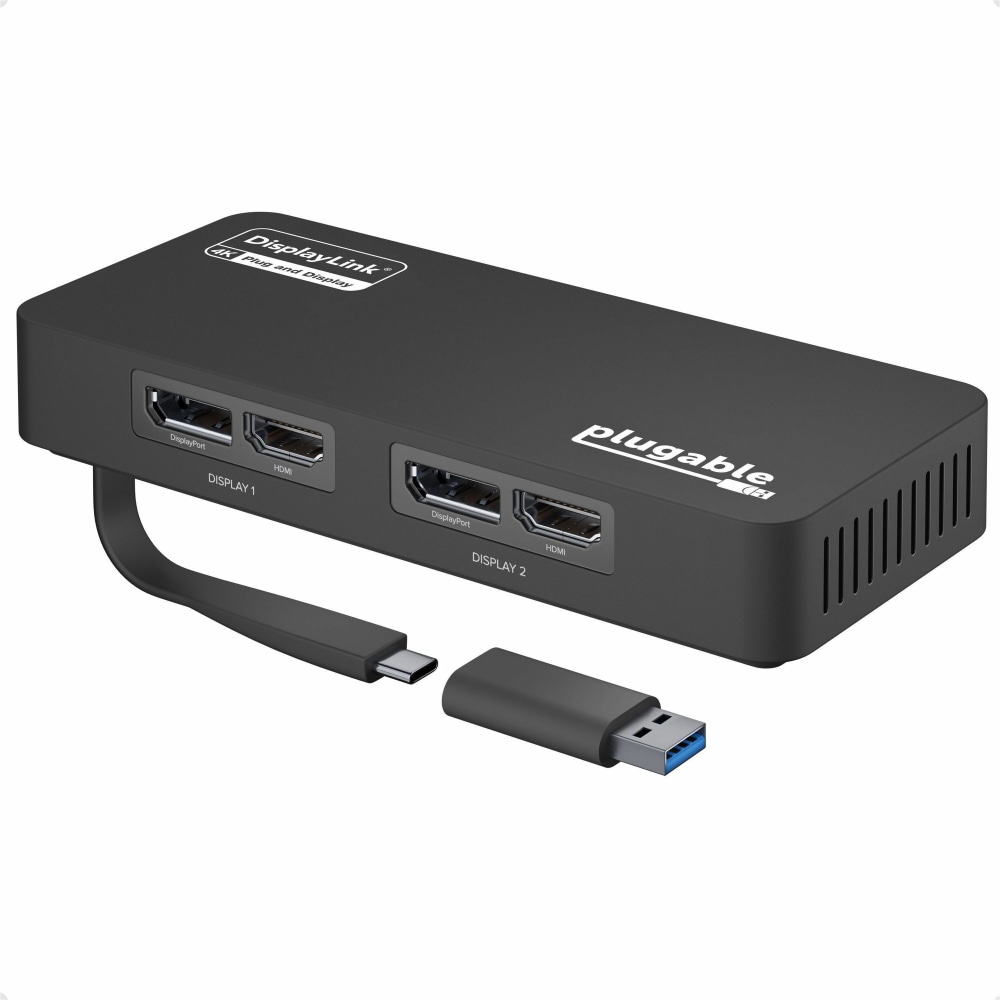 Plugable 4K DisplayPort and HDMI Dual Monitor Adapter