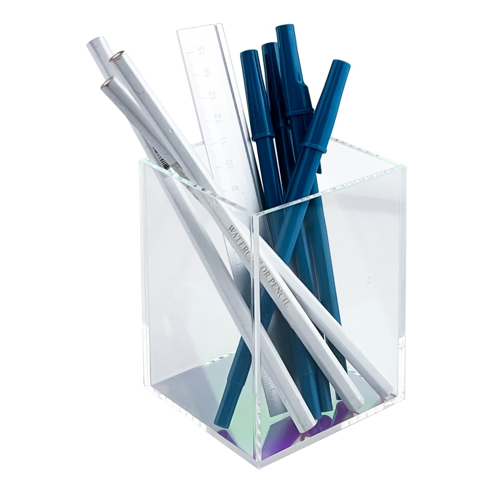 Realspace® Acrylic Pen Cup, 4"H x 3"W x