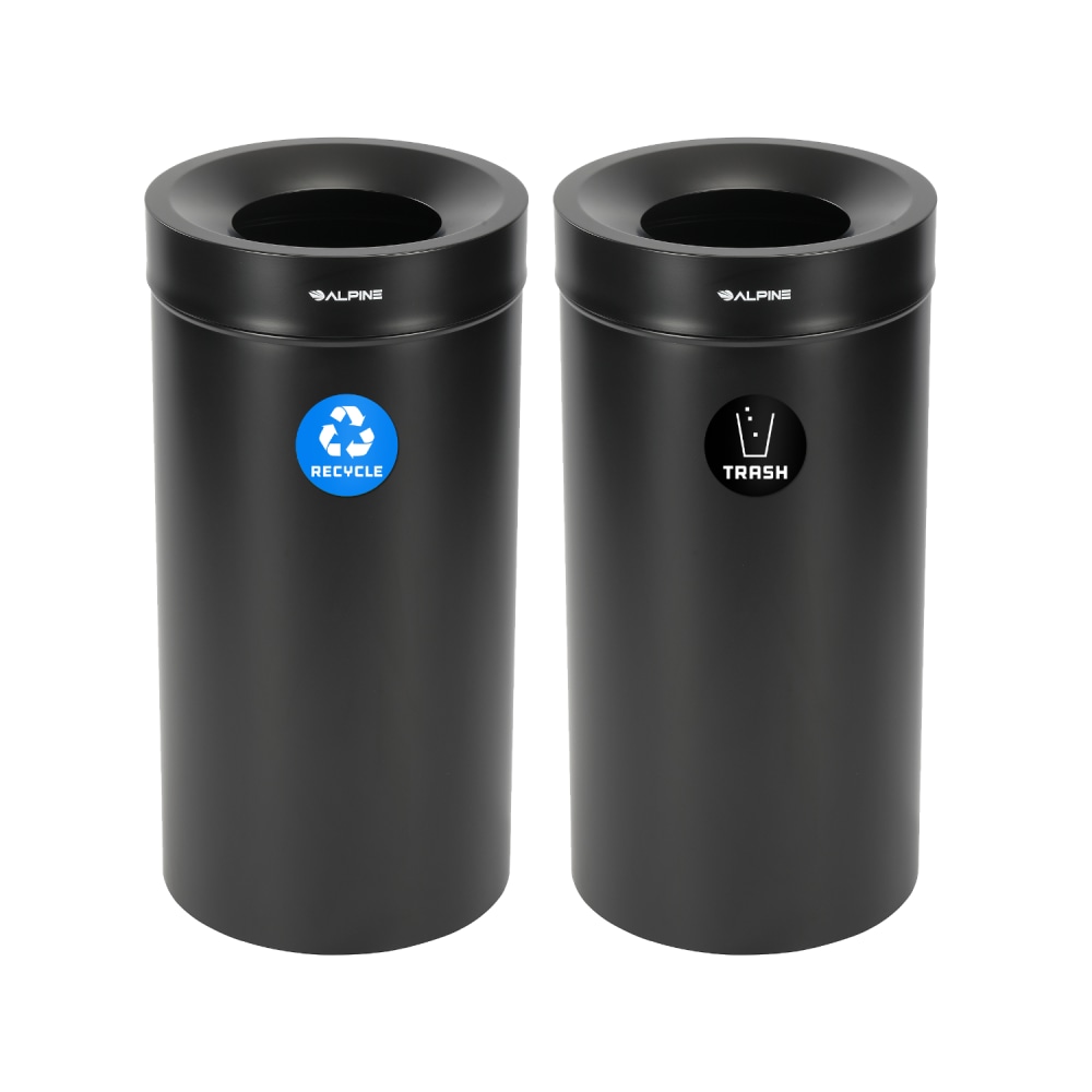 Alpine Industries Stainless Steel Recycling And Trash Cans,