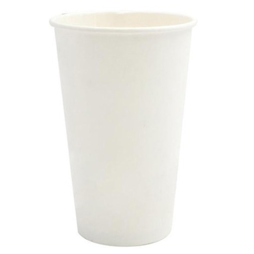 Karat Paper Hot Coffee Cups, 16 Oz, White,