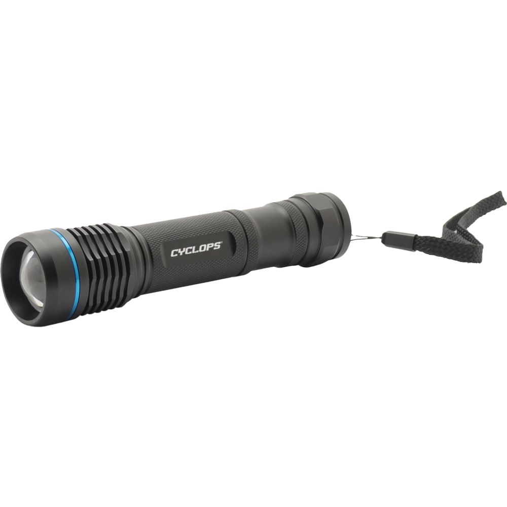 Cyclops Steropes 6W 700-Lumen Rechargeable LED Flashlight, Black