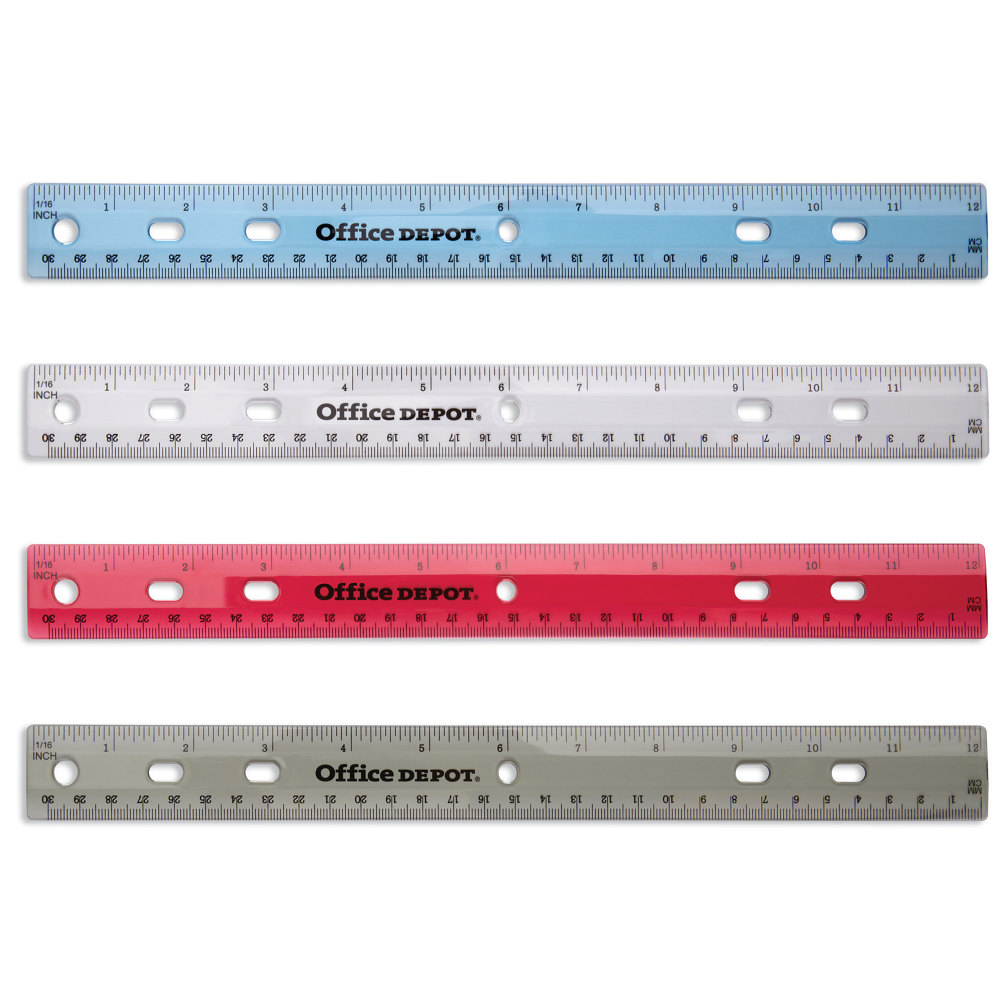 Office Depot® Brand Transparent Plastic Ruler For Binders,