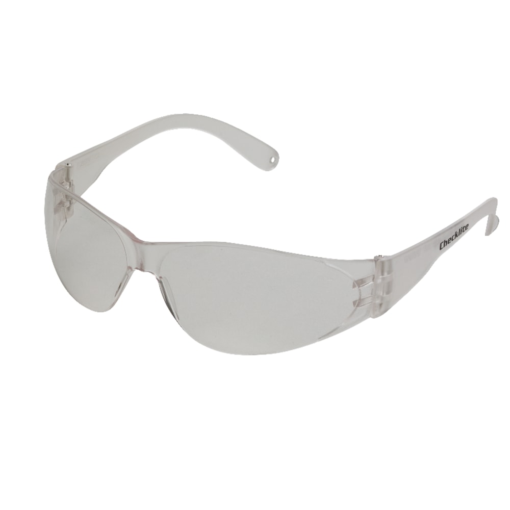 Crews Checklite Safety Glasses, Black Frame, Clear Anti-Fog