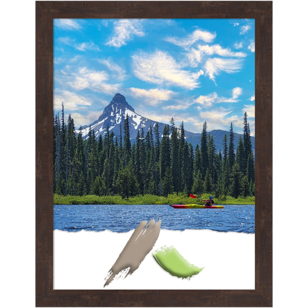 Amanti Art Fresco Dark Walnut Wood Picture Frame,