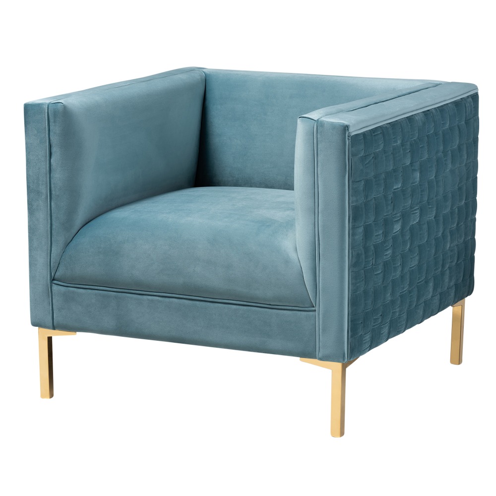 Baxton Studio 9795 Armchair, Light Blue