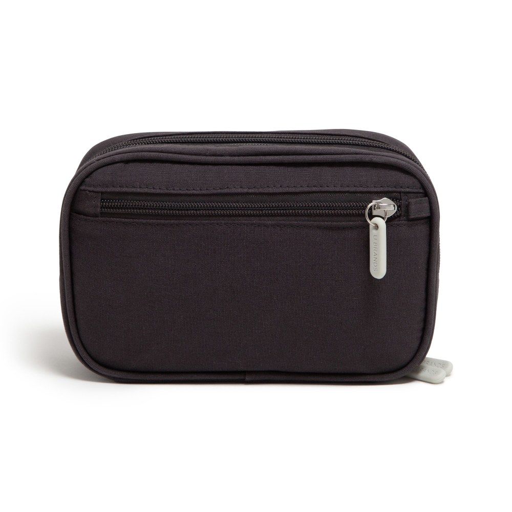 U Brands® Dual Zip Canvas Tech Pouch, 5”H