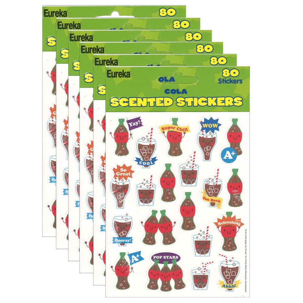 Eureka Scented Stickers, Cola, 80 Stickers Per Pack,