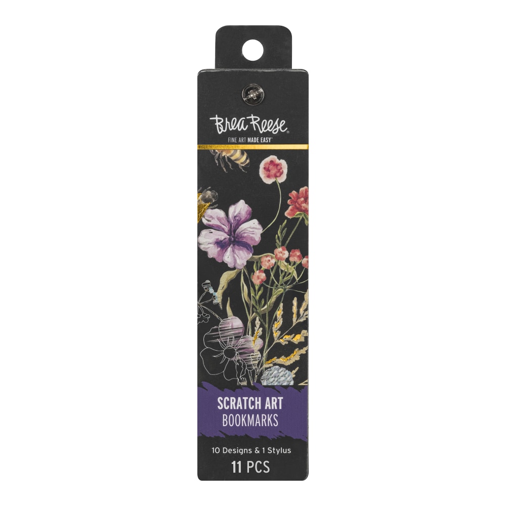 Brea Reese® Scratch Art Bookmarks, Florals, Set Of