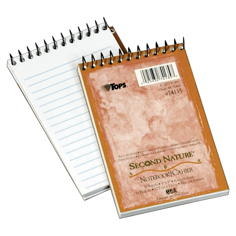 TOPS® Second Nature Top-Bound Memo Book, 3" x