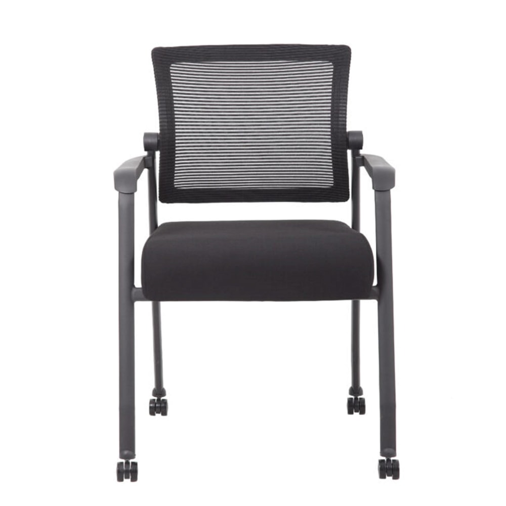 Boss Office Products 4-Legged Guest Chair With Casters,