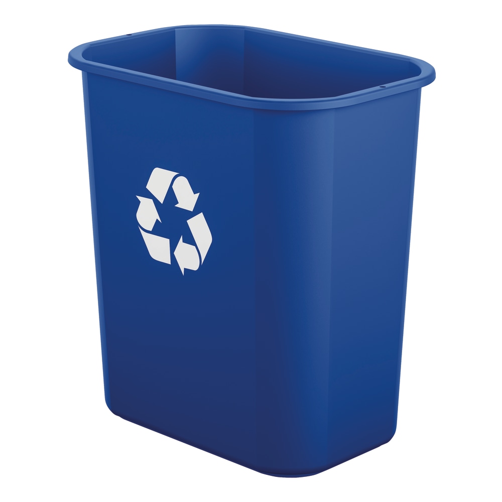 Suncast Commercial Desk-Side Resin Trash Cans With Recycle