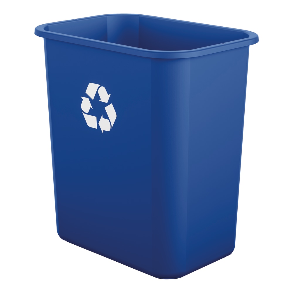 Suncast Commercial Desk-Side Rectangular Resin Recycling Bins, 7