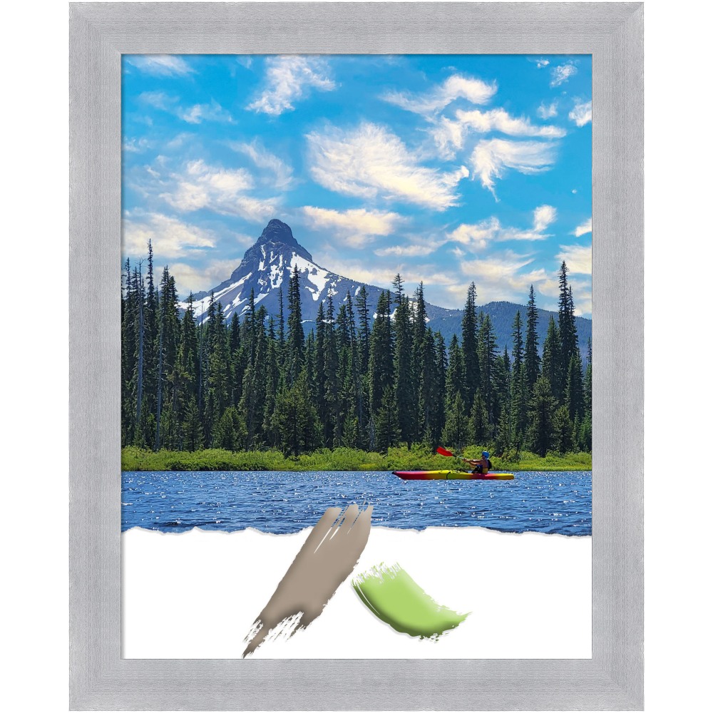 Amanti Art Grace Brushed Nickel Picture Frame, 13"
