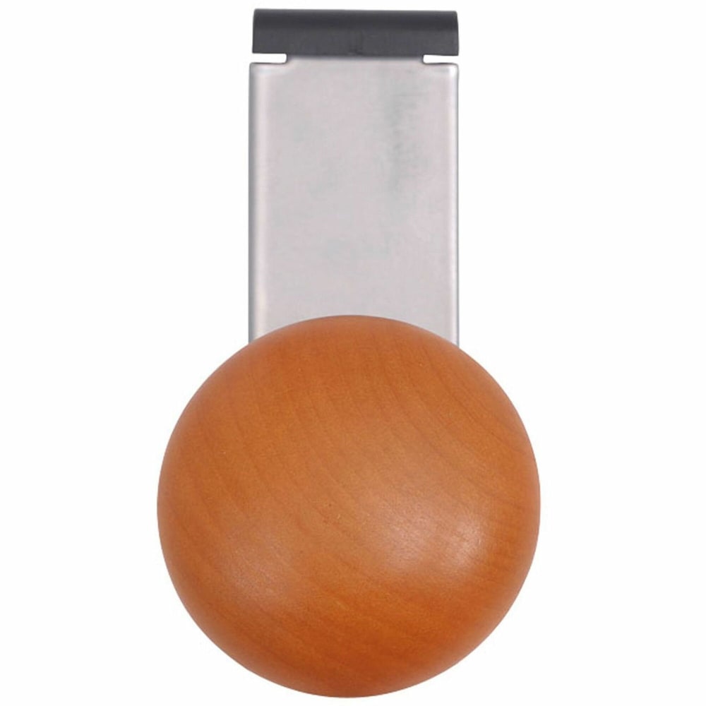 ALBA Garment Holder, Single-Peg, Chrome/Brown