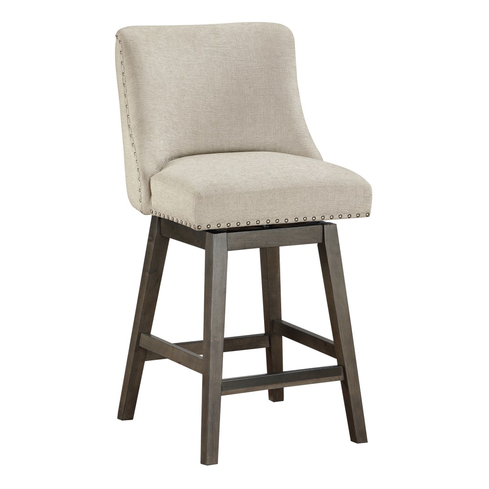 Office Star Granville Swivel Counter Stool, Gray/Wheat