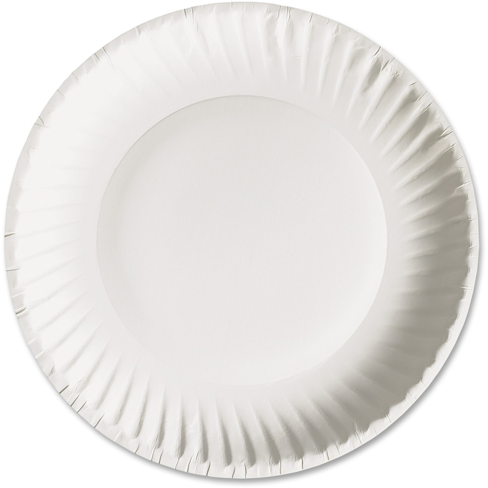 AJM Green Label Paper Plates, 6", White, Box