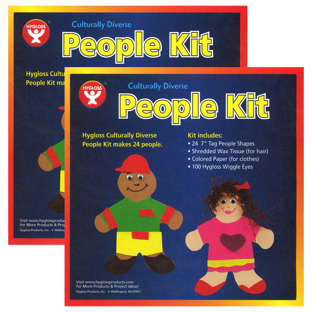 Hygloss Culturally Diverse People Kit, 7", 24 Shapes