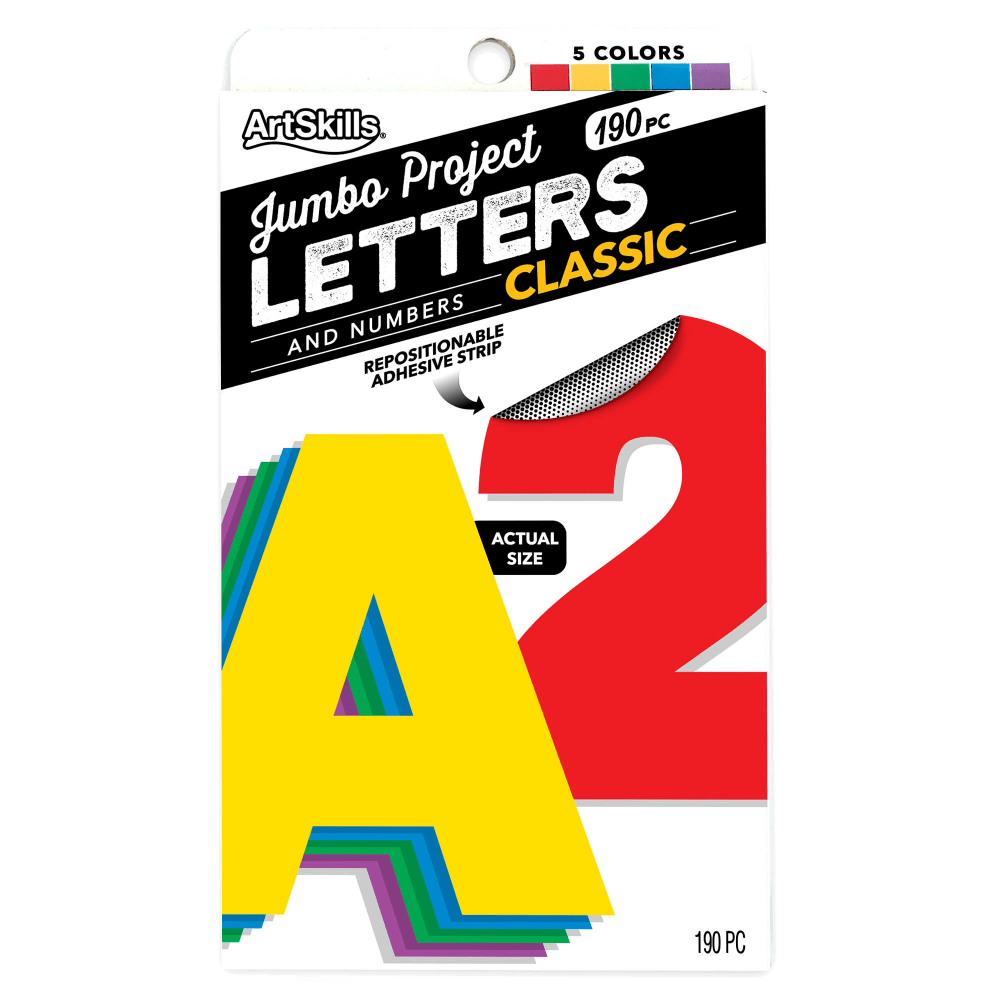 ArtSkills® Quick Letters, 4", Assorted Classic Colors, Pack